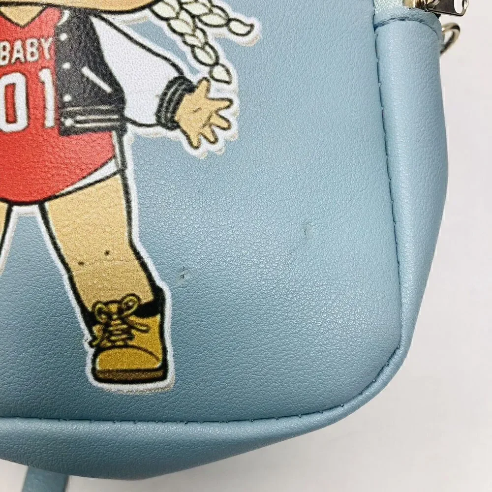 LOL BABY Mini Backpack Light Blue Girl's Bag !Baseball‎ Girl! 7x6x3”